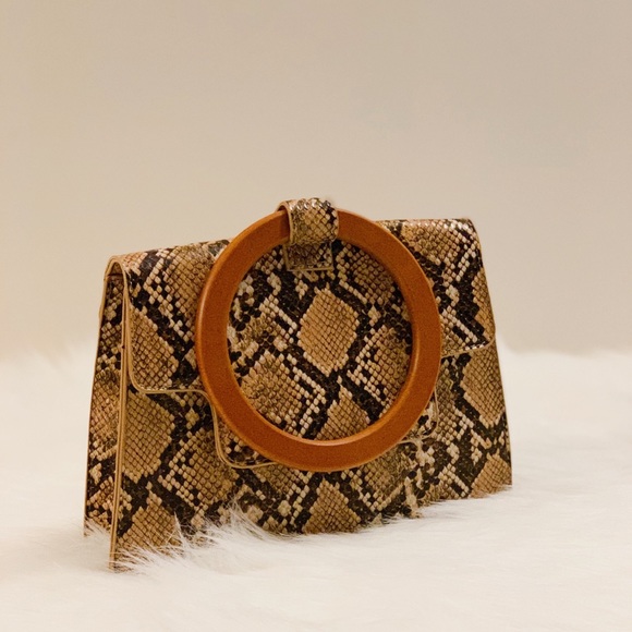 Handbags - * SOLD *Charlotte Faux Alligator Skin Top Handbag